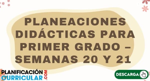 Planeaciones de primer grado semanas 20 y 21