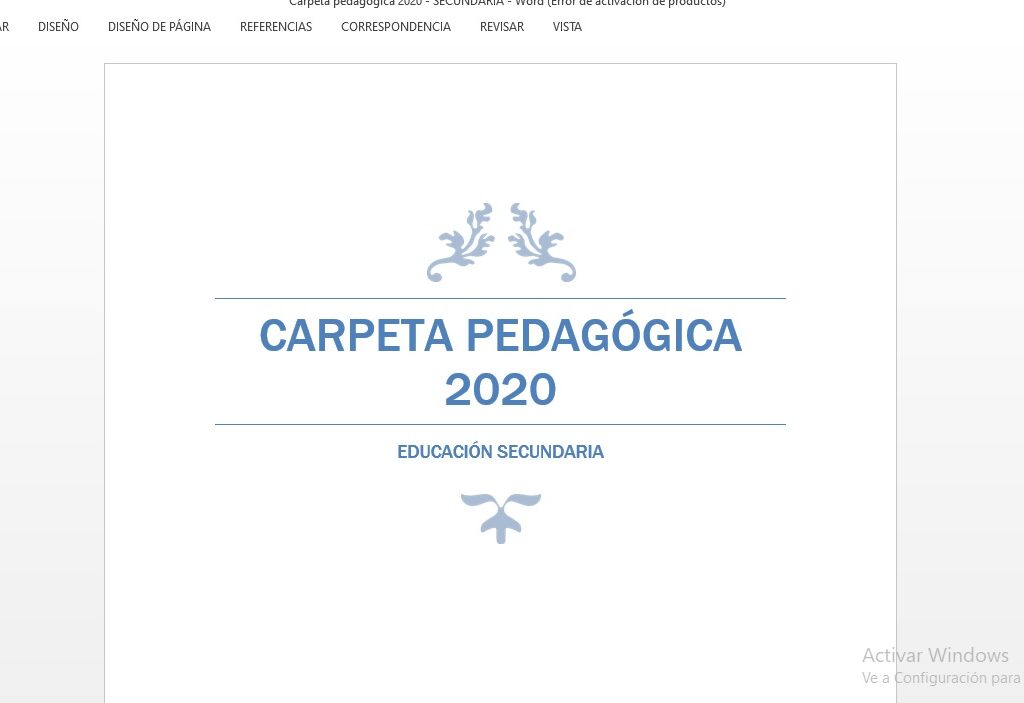 carpeta pedagogica 2020